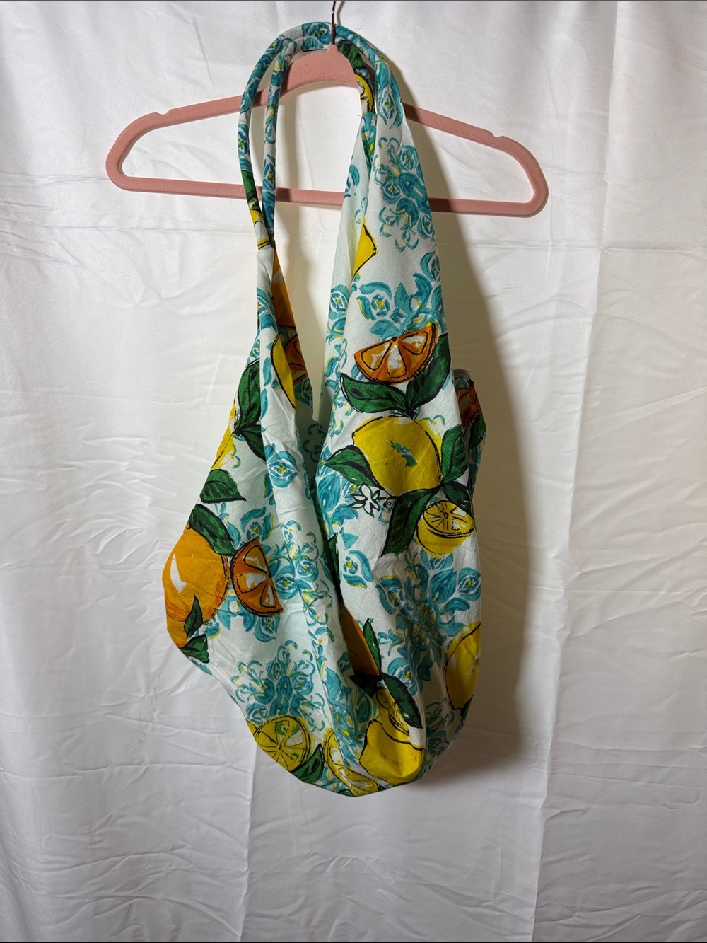 Citrus Print Women's Shoulder Bag - Yellow & Green